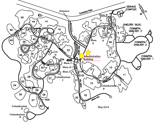 Map of Massachusetts National Cemetery